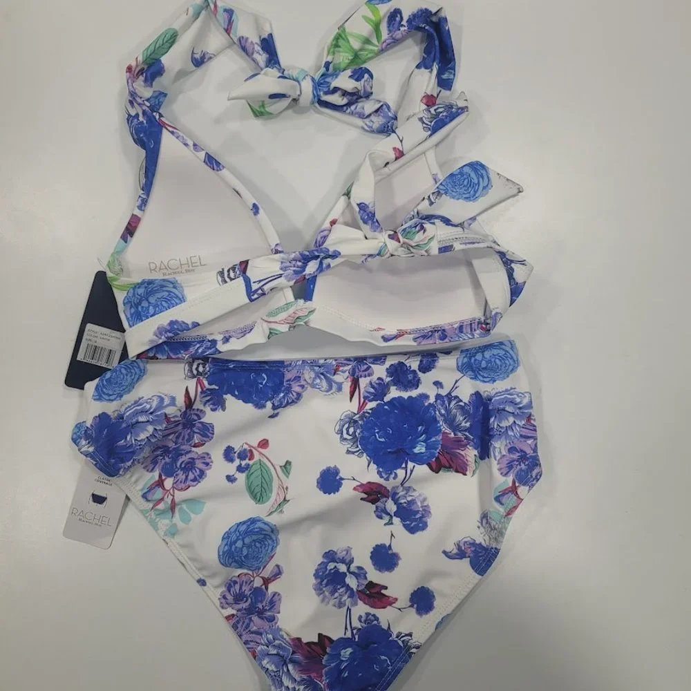Rachel Roy Floral Halter Bikini Set Size Small